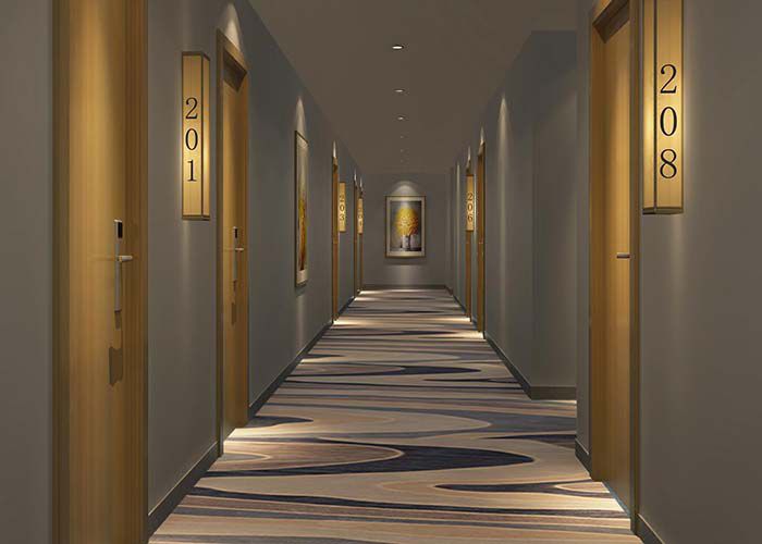 商务酒店走廊设计效果图