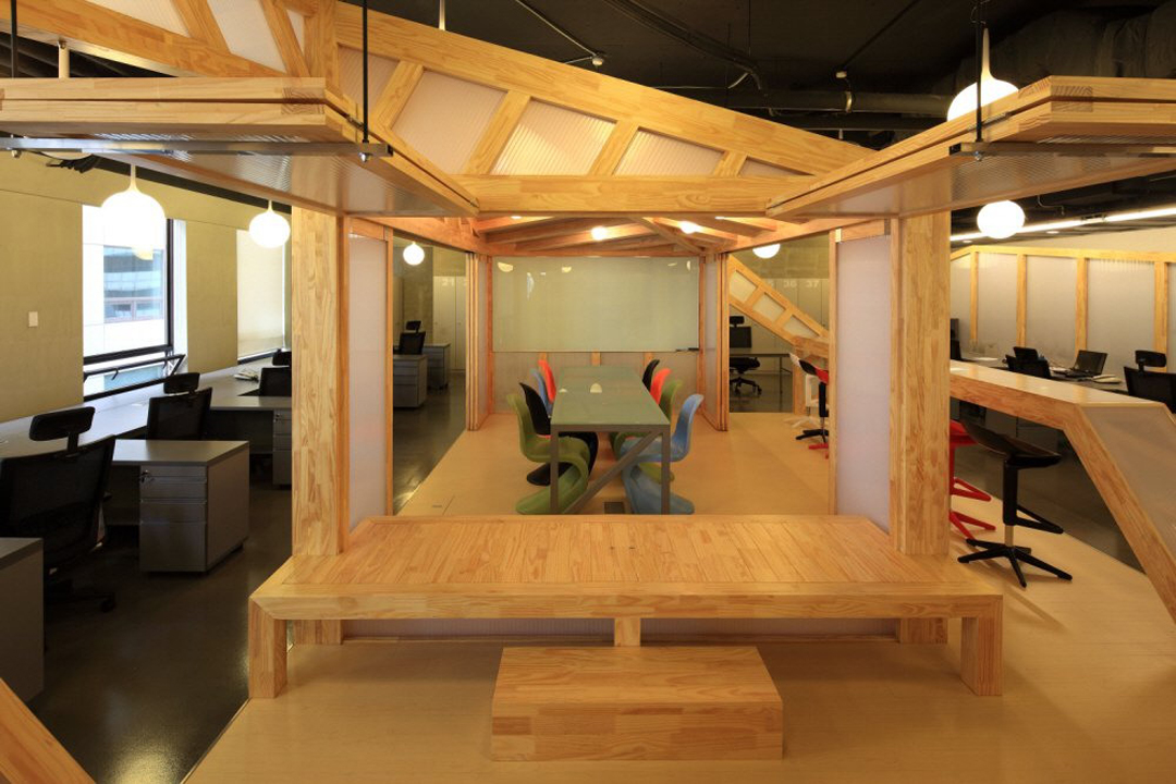 实木框架办公室装修怎么设计？