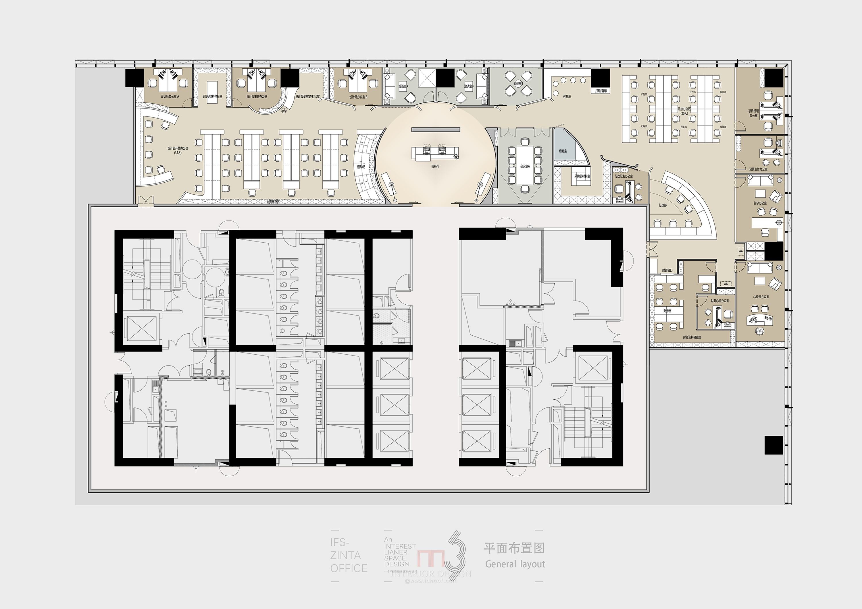 简约办公室装修最实用的几种布局方法